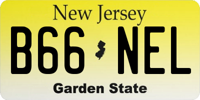 NJ license plate B66NEL