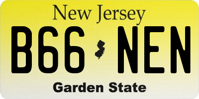 NJ license plate B66NEN