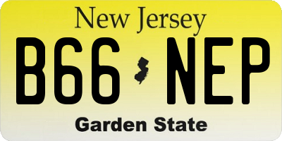 NJ license plate B66NEP