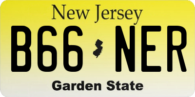 NJ license plate B66NER