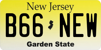 NJ license plate B66NEW