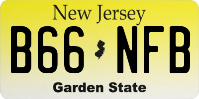 NJ license plate B66NFB