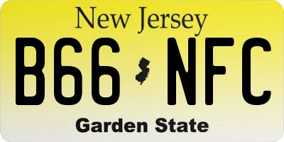 NJ license plate B66NFC