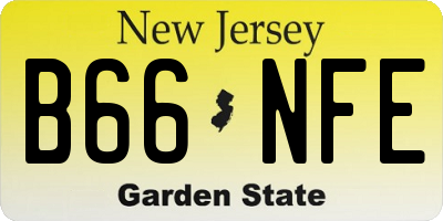 NJ license plate B66NFE