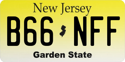 NJ license plate B66NFF