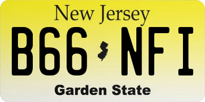 NJ license plate B66NFI