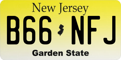 NJ license plate B66NFJ