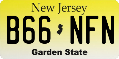 NJ license plate B66NFN