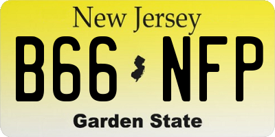 NJ license plate B66NFP