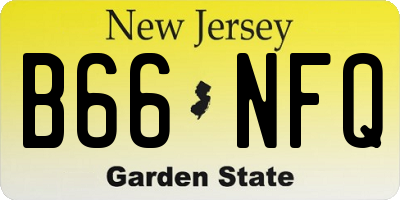 NJ license plate B66NFQ