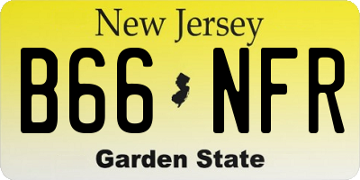NJ license plate B66NFR