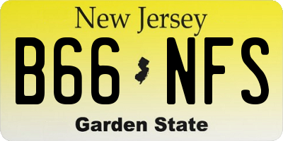 NJ license plate B66NFS