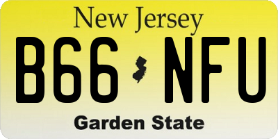 NJ license plate B66NFU
