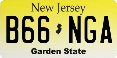 NJ license plate B66NGA