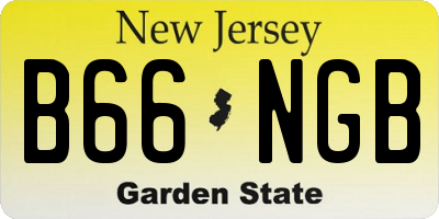 NJ license plate B66NGB