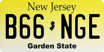 NJ license plate B66NGE
