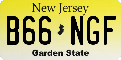 NJ license plate B66NGF