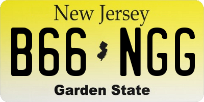 NJ license plate B66NGG
