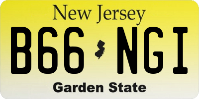 NJ license plate B66NGI