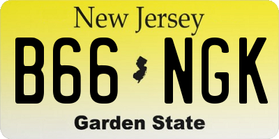 NJ license plate B66NGK