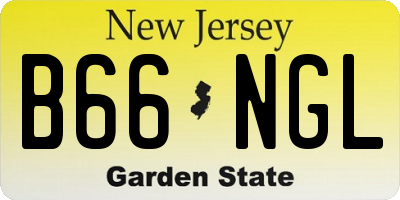 NJ license plate B66NGL