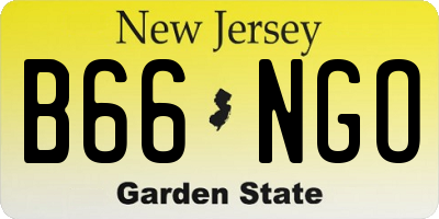 NJ license plate B66NGO