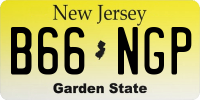 NJ license plate B66NGP