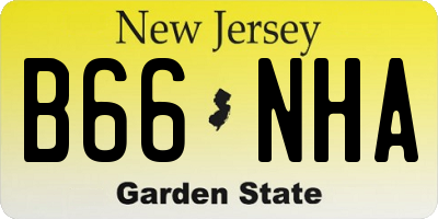 NJ license plate B66NHA