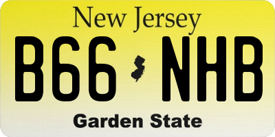 NJ license plate B66NHB