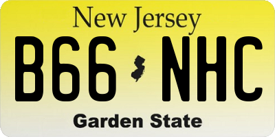 NJ license plate B66NHC