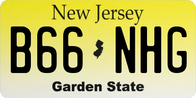NJ license plate B66NHG