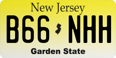 NJ license plate B66NHH