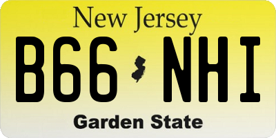 NJ license plate B66NHI