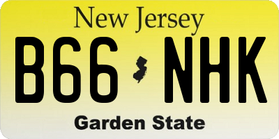 NJ license plate B66NHK
