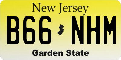 NJ license plate B66NHM