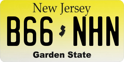 NJ license plate B66NHN