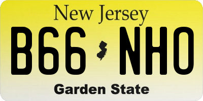 NJ license plate B66NHO