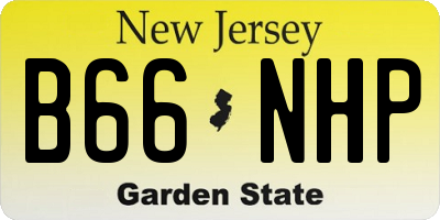 NJ license plate B66NHP