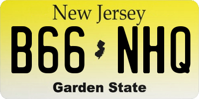NJ license plate B66NHQ