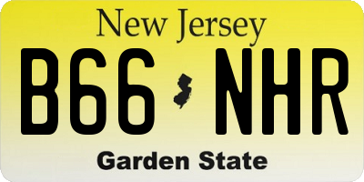 NJ license plate B66NHR