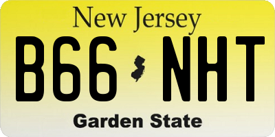 NJ license plate B66NHT