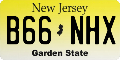 NJ license plate B66NHX