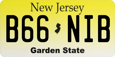 NJ license plate B66NIB