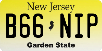 NJ license plate B66NIP