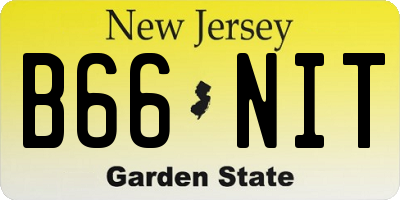 NJ license plate B66NIT