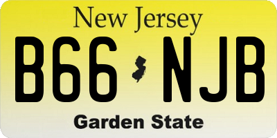 NJ license plate B66NJB