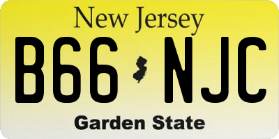 NJ license plate B66NJC