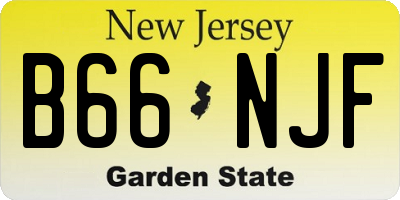 NJ license plate B66NJF
