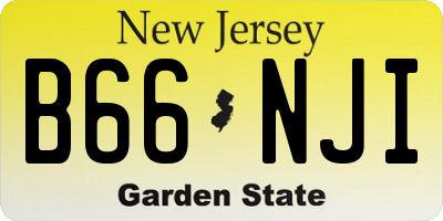 NJ license plate B66NJI