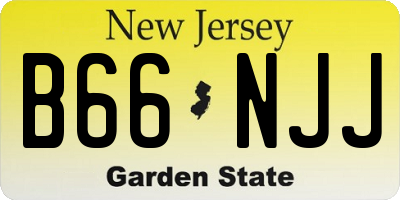 NJ license plate B66NJJ